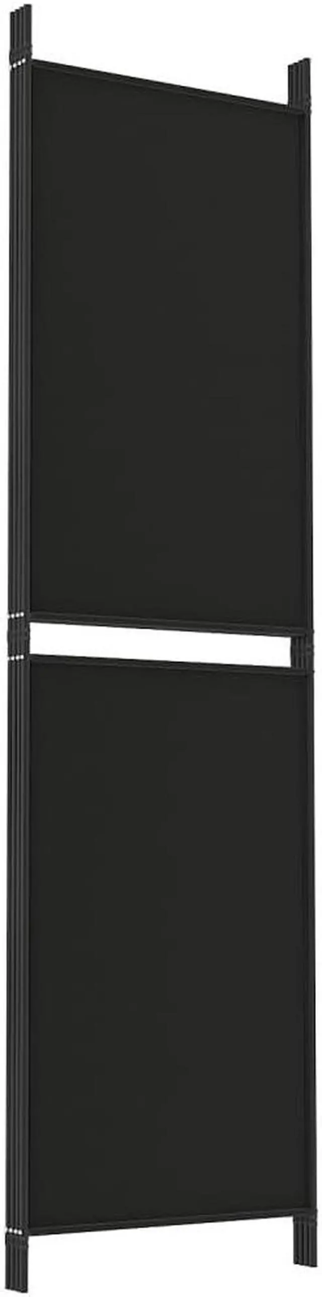 Alt view image 7 of 10 - vidaXL 4 Panel Room Divider Folding Privacy Screen Room Partition Black Fabric