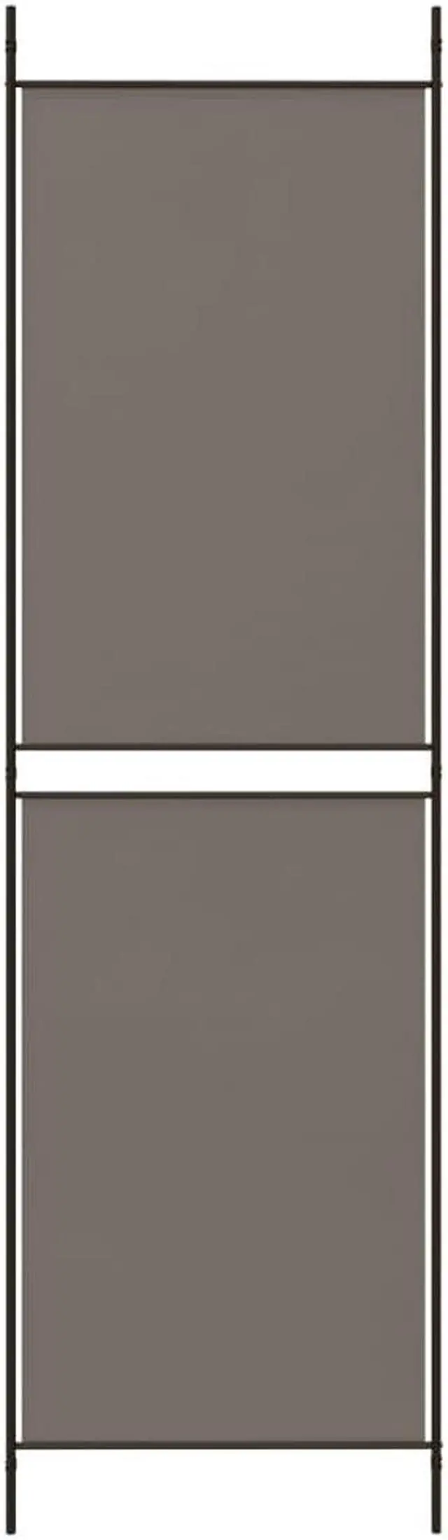 Alt view image 9 of 10 - vidaXL 5 Panel Room Divider Folding Partition Privacy Screen Anthracite Fabric