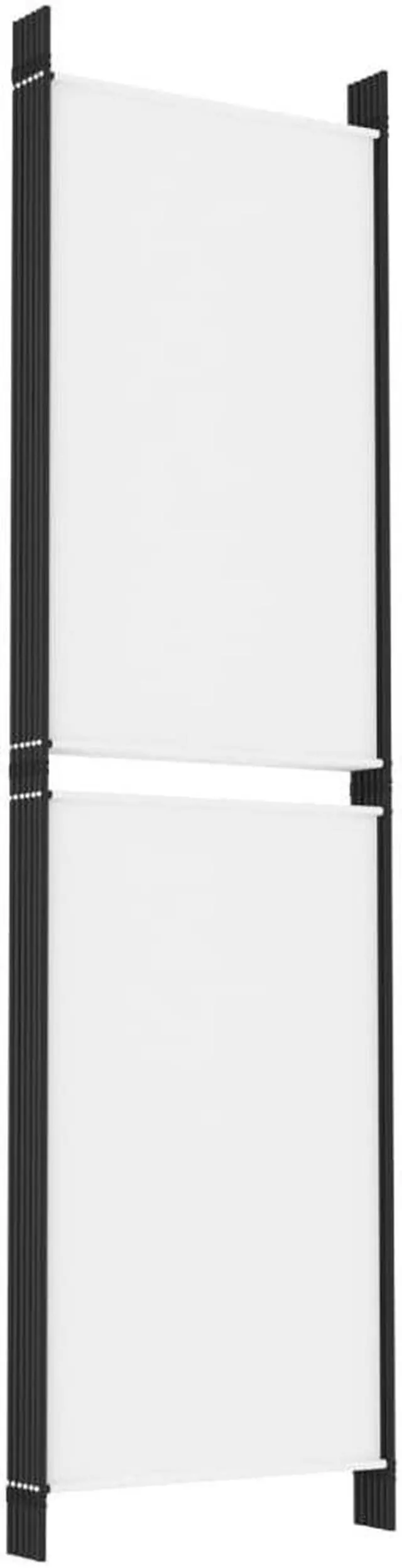 Alt view image 9 of 10 - vidaXL 6 Panel Room Divider Privacy Screen for Room Separation White Fabric