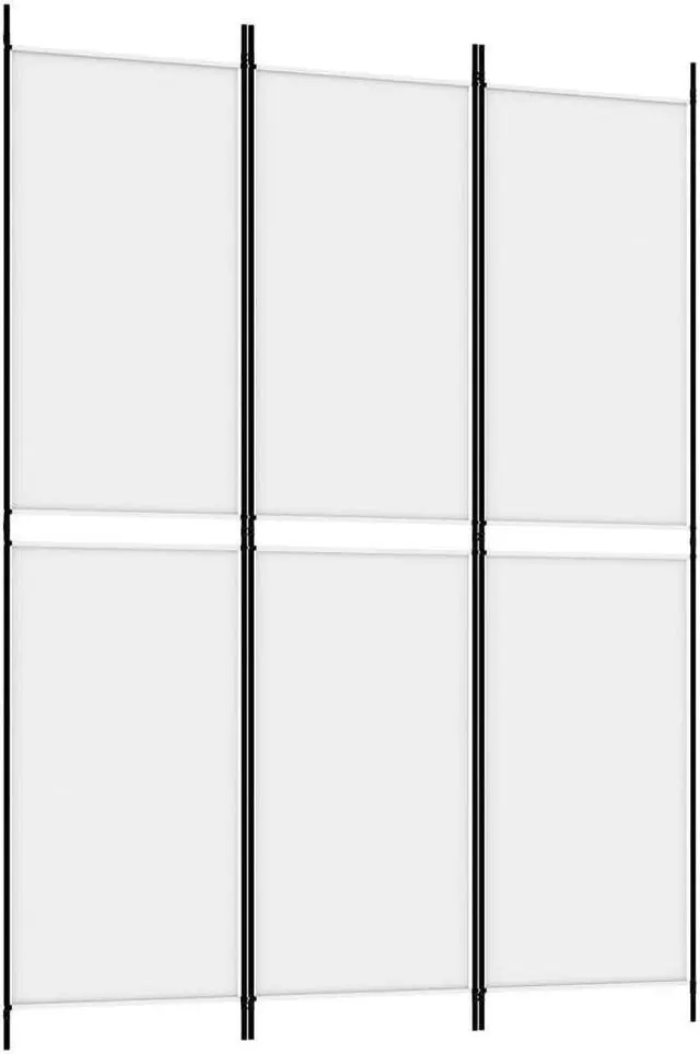 Alt view image 2 of 6 - vidaXL Room Divider 3 Panel Room Divider Screen Wall Partition White Fabric
