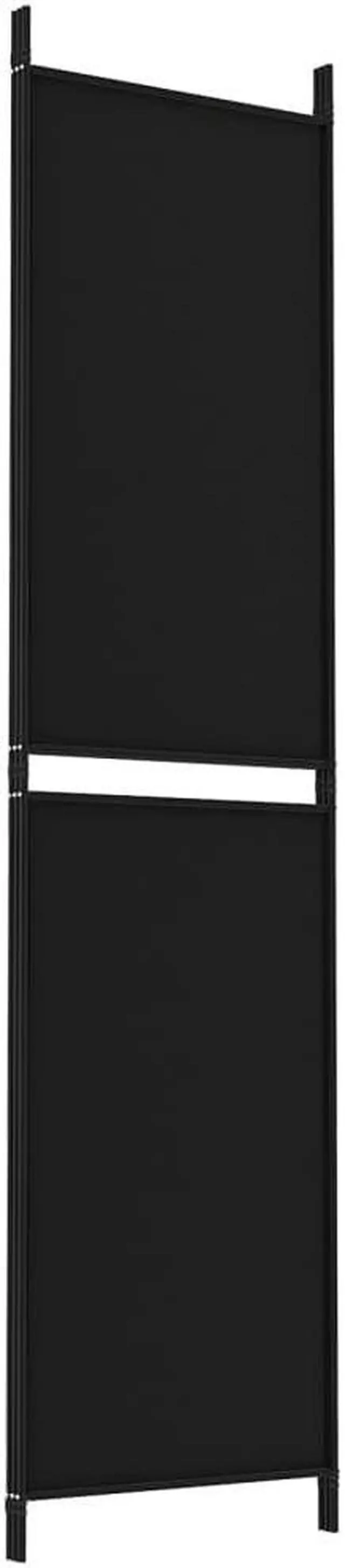Alt view image 5 of 6 - vidaXL Room Divider 3 Panel Room Divider Screen Wall Partition Black Fabric