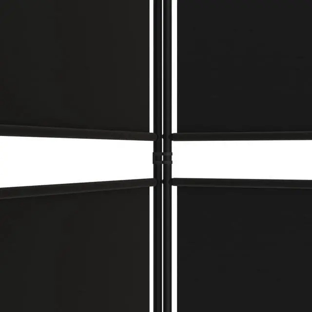Alt view image 6 of 6 - vidaXL Room Divider 3 Panel Room Divider Screen Wall Partition Black Fabric