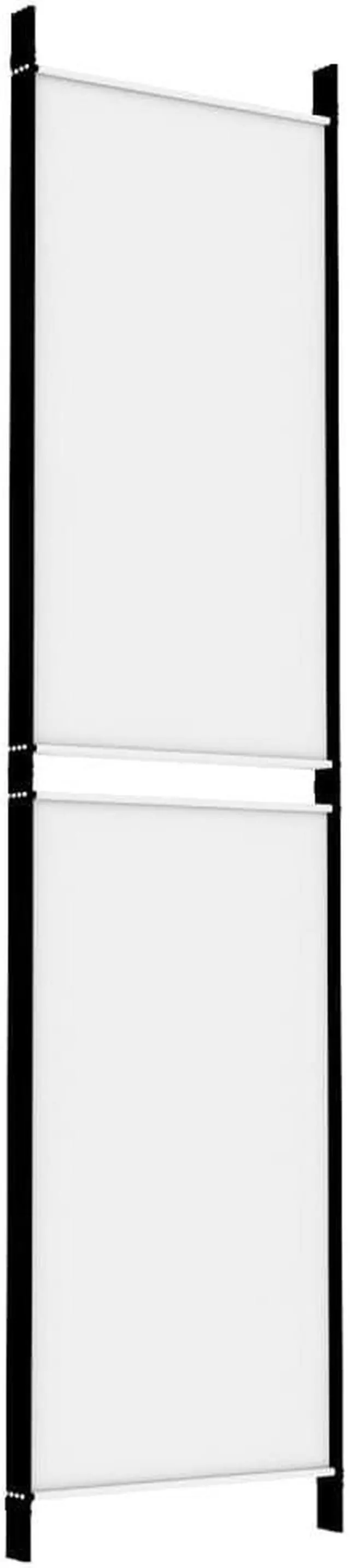 Alt view image 3 of 6 - vidaXL Room Divider 4 Panel Room Divider Screen Wall Partition White Fabric