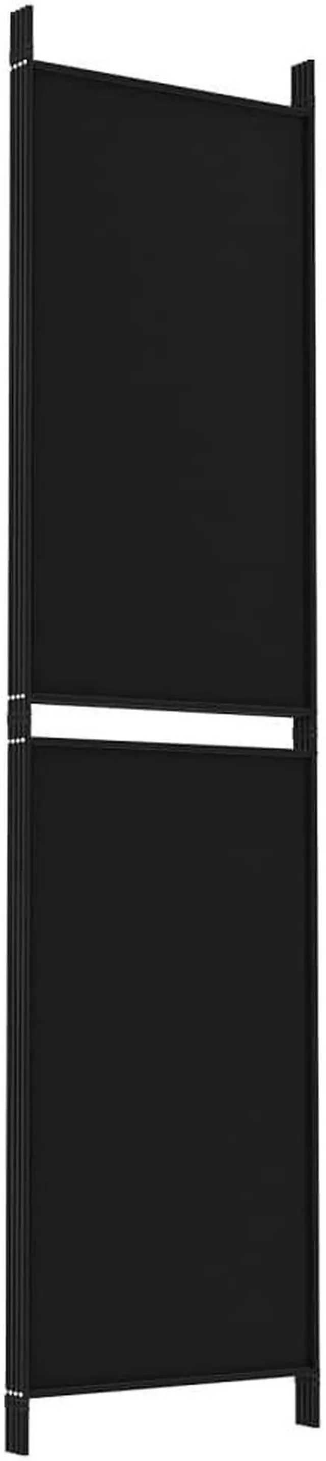 Alt view image 5 of 6 - vidaXL Room Divider 4 Panel Room Divider Screen Wall Partition Black Fabric