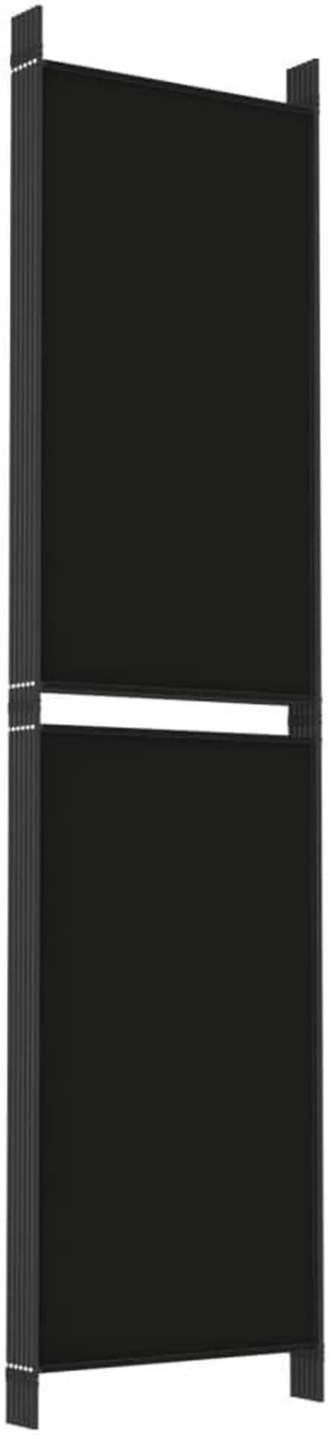 Alt view image 5 of 6 - vidaXL Room Divider 6 Panel Room Divider Screen Wall Partition Black Fabric