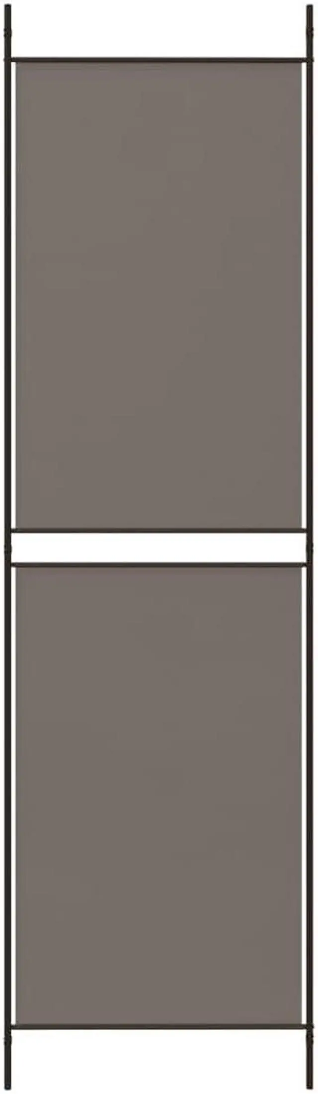 Alt view image 5 of 6 - vidaXL Room Divider 4 Panel Room Divider Screen Wall Partition Anthracite Fabric