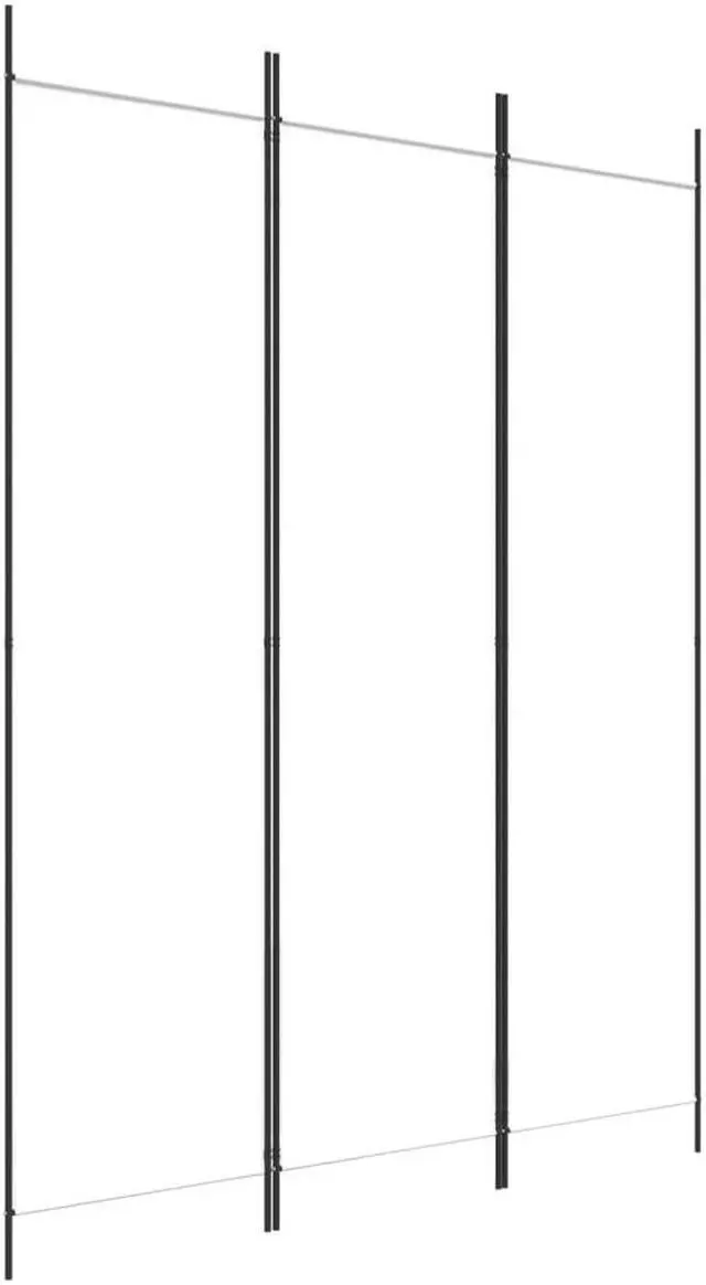 Alt view image 6 of 10 - vidaXL 3 Panel Room Divider Privacy Screen for Room Separation White Fabric
