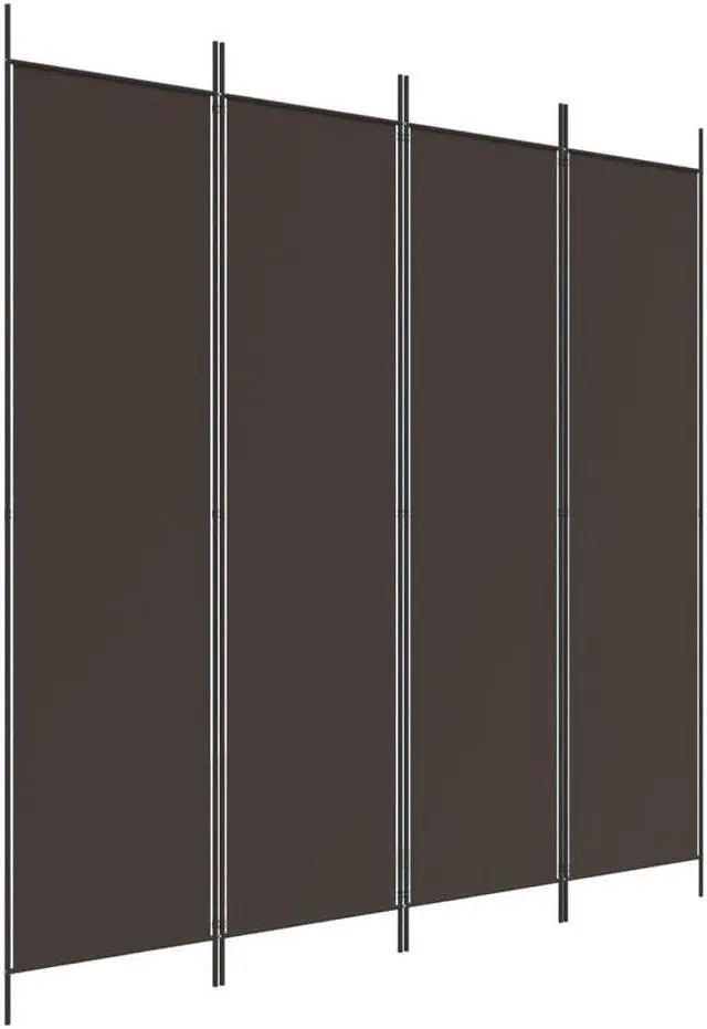 Alt view image 6 of 10 - vidaXL 4 Panel Room Divider Folding Privacy Screen Room Partition Brown Fabric