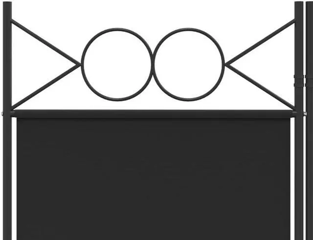 Alt view image 10 of 10 - vidaXL 3 Panel Room Divider Privacy Screen for Room Separation Black Fabric