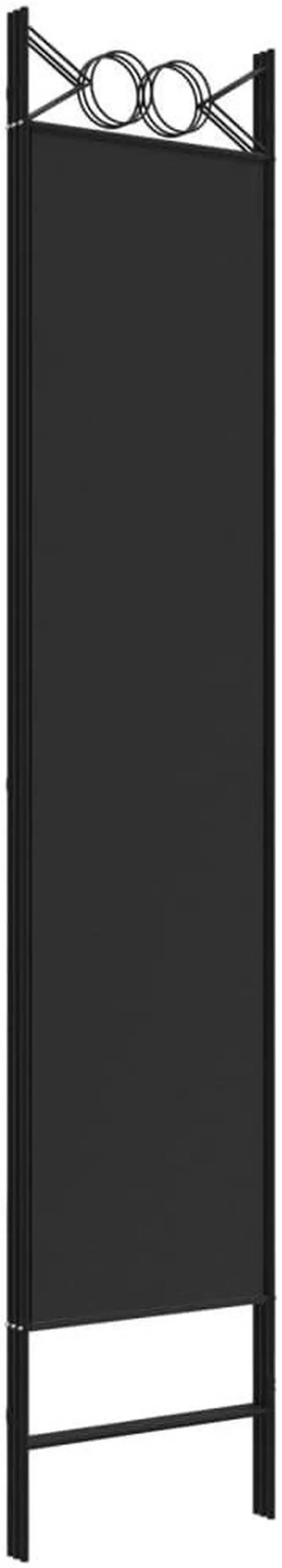 Alt view image 9 of 10 - vidaXL 3 Panel Room Divider Privacy Screen for Room Separation Black Fabric