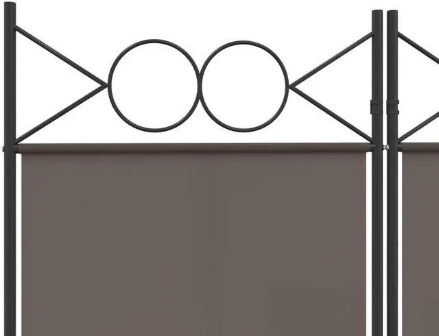 Alt view image 10 of 10 - vidaXL 4 Panel Room Divider Folding Partition Privacy Screen Anthracite Fabric