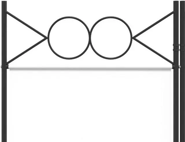 Alt view image 10 of 10 - vidaXL 5 Panel Room Divider Privacy Screen for Room Separation White Fabric