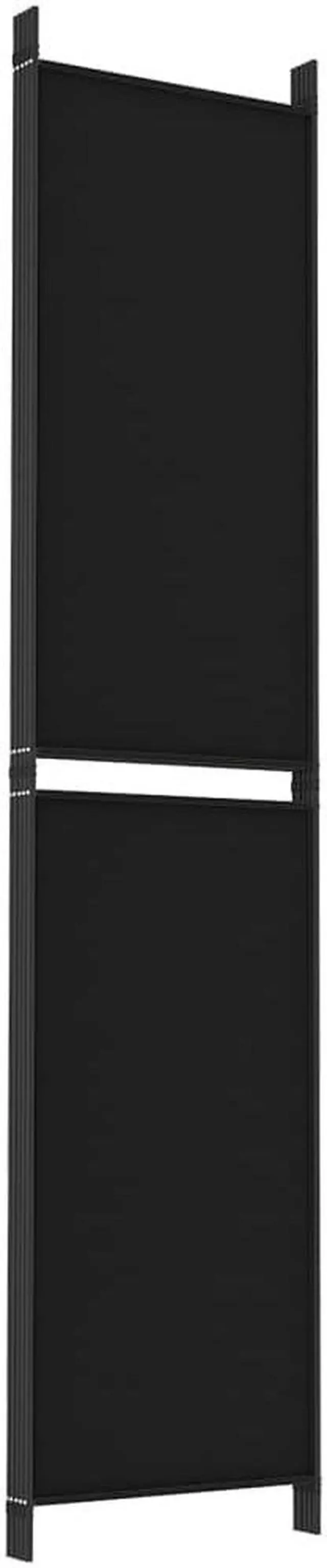 Alt view image 5 of 6 - vidaXL Room Divider 5 Panel Room Divider Screen Wall Partition Black Fabric