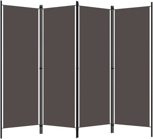 Alt view image 13 of 15 - vidaXL 4-Panel Room Divider Anthracite 78.7"x70.9"