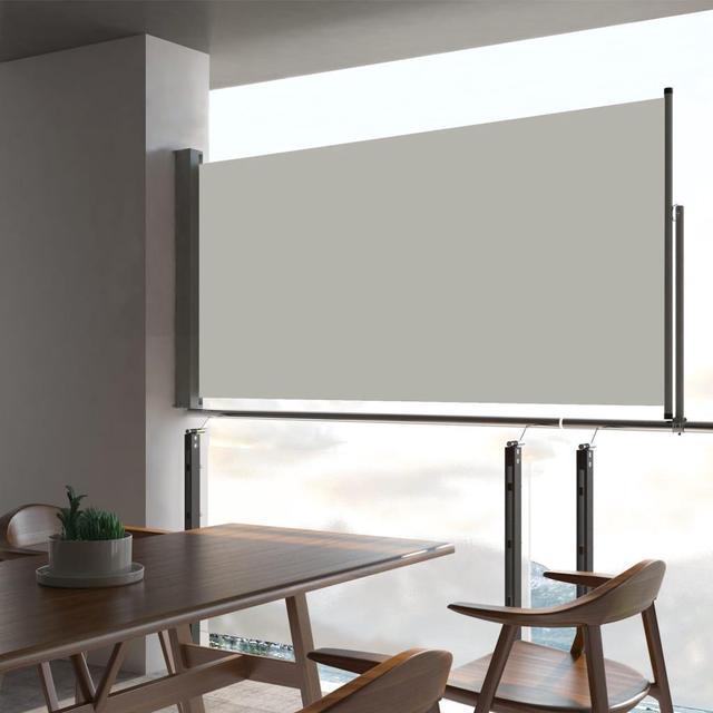 Alt view image 11 of 11 - vidaXL Retractable Side Awning Outdoor Folding Privacy Screen 31.5"x118.1" Cream