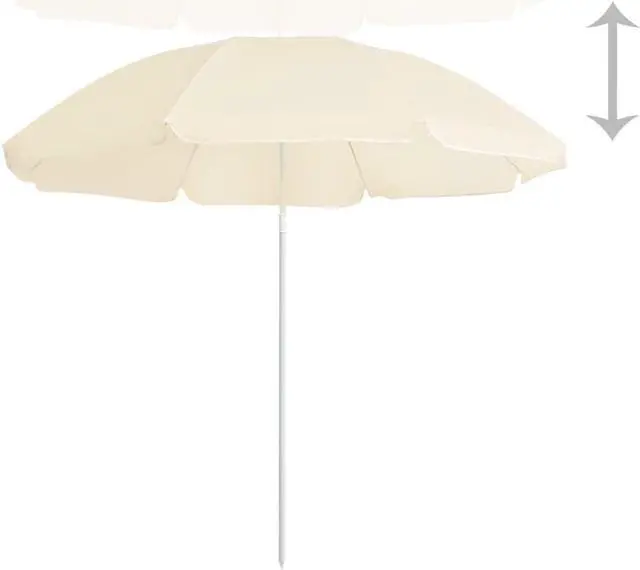 Alt view image 10 of 11 - vidaXL Outdoor Parasol with Steel Pole Sand 70.9"