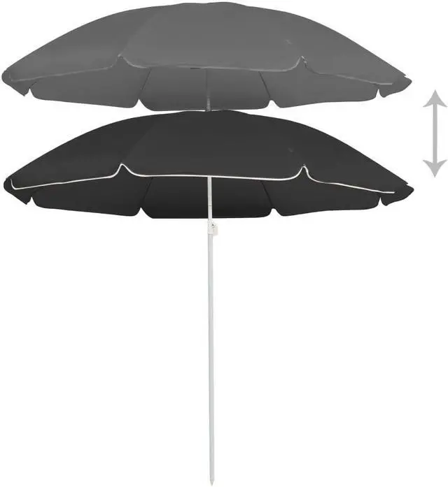 Alt view image 12 of 12 - vidaXL Garden Parasol with Steel Pole Shelter Outdoor Patio Sunshade 70.9"