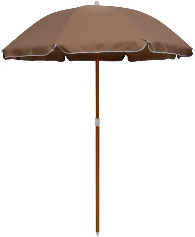 Alt view image 11 of 12 - vidaXL Garden Parasol Outdoor Patio Sunshade for Balcony Backyard Deck Taupe