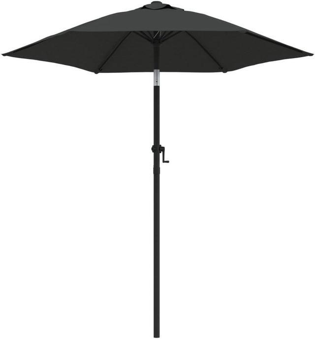 Alt view image 2 of 15 - vidaXL Garden Parasol with Steel Pole 250x250 cm Anthracite