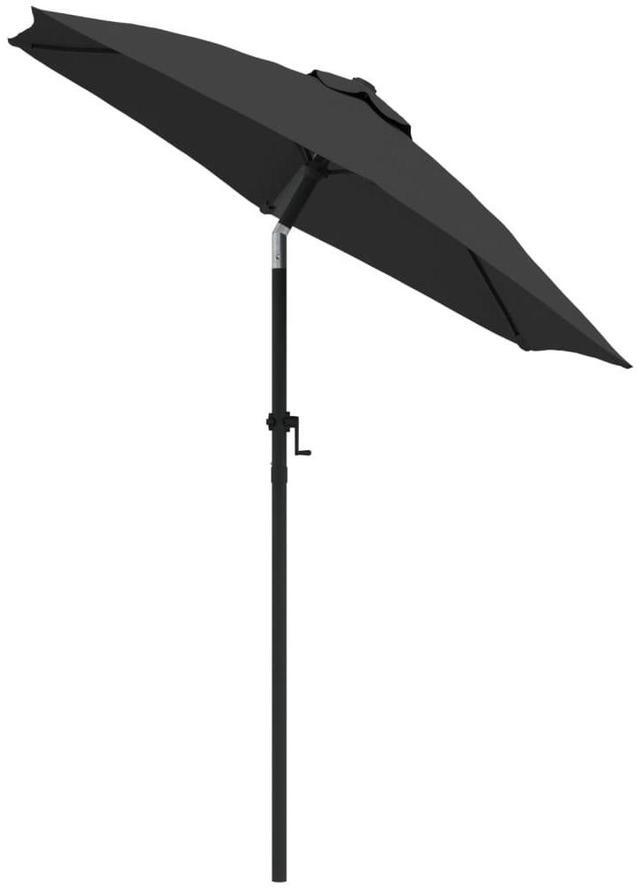 Alt view image 3 of 15 - vidaXL Garden Parasol with Steel Pole 250x250 cm Anthracite