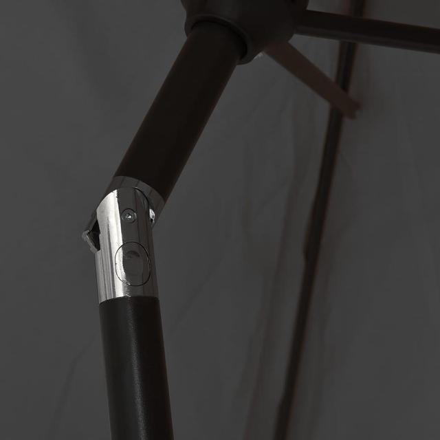 Alt view image 5 of 15 - vidaXL Garden Parasol with Steel Pole 250x250 cm Anthracite