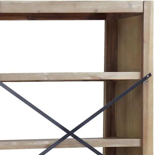 Alt view image 6 of 7 - vidaXL Bookshelf Bookcase 6-Tier Shelf Rack for Souvenirs Solid Wood Acacia
