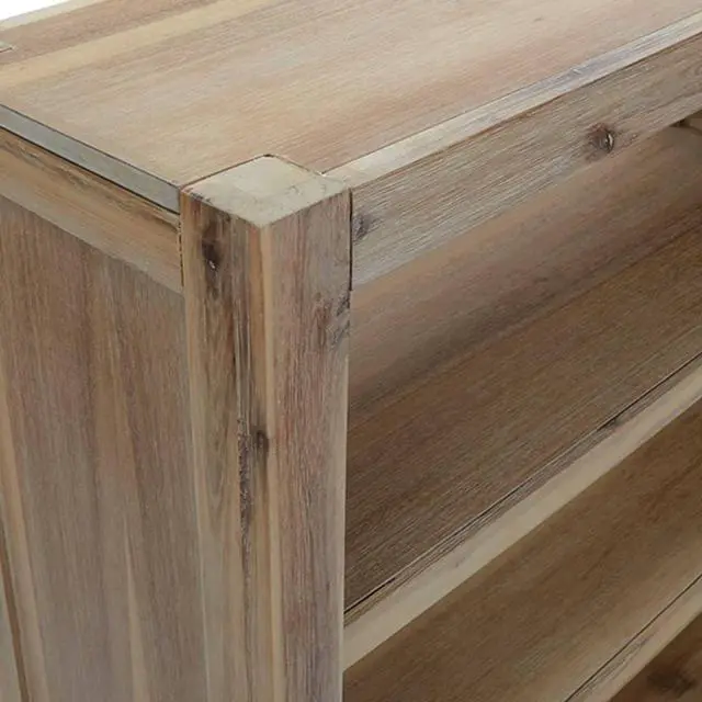 Alt view image 7 of 7 - vidaXL Bookshelf Bookcase 4-Tier Shelf Rack for Souvenirs Solid Wood Acacia