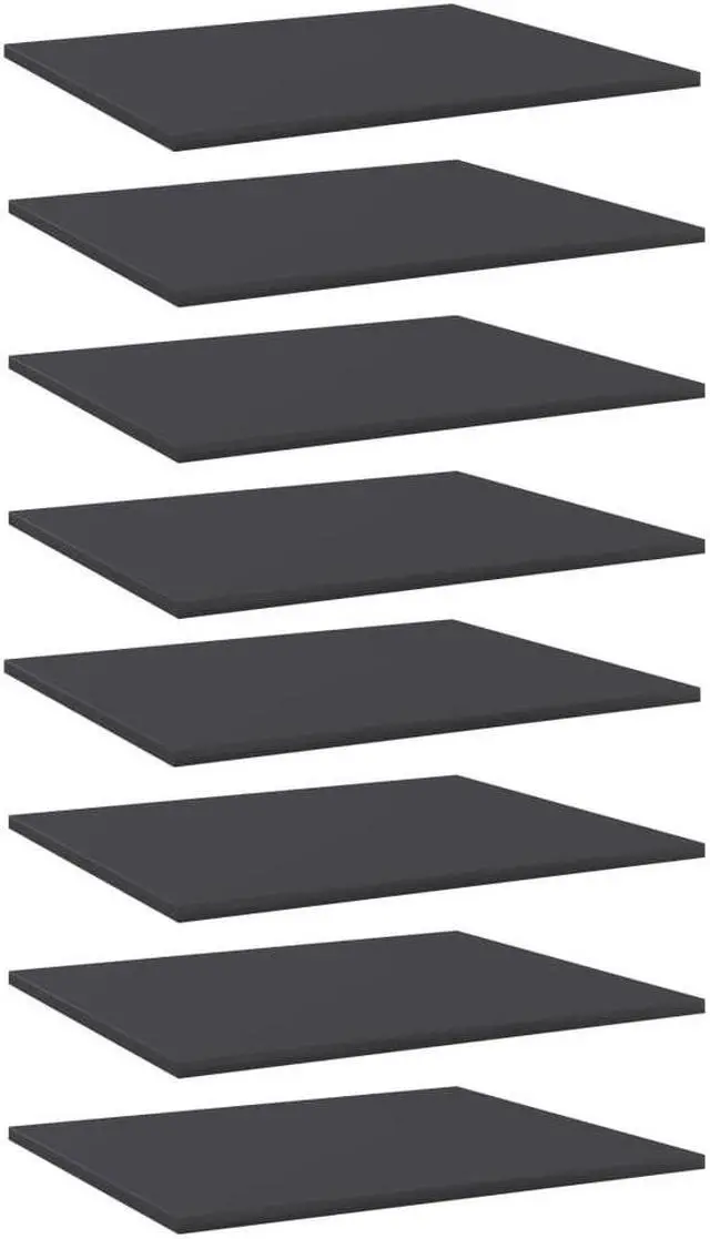 Alt view image 10 of 11 - vidaXL Floating Shelf Wall Mounted Bookshelf Board 8 Pcs Gray Engineered Wood
