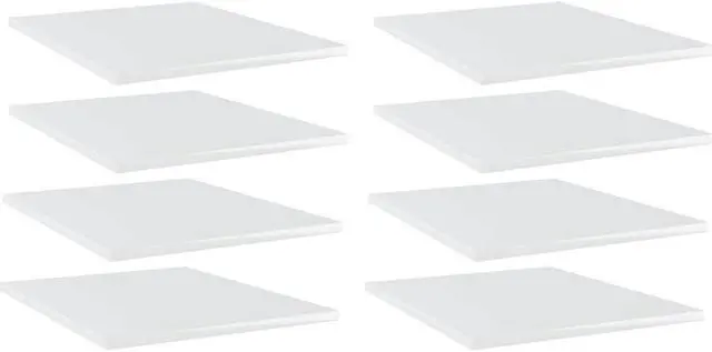 Alt view image 12 of 13 - vidaXL Bookshelf Boards Floating Shelf 8 Pcs High Gloss White Engineered Wood