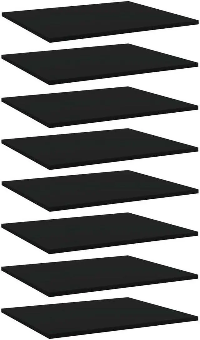 Alt view image 12 of 13 - vidaXL Floating Shelf Wall Mounted Bookshelf Board 8 Pcs Black Engineered Wood