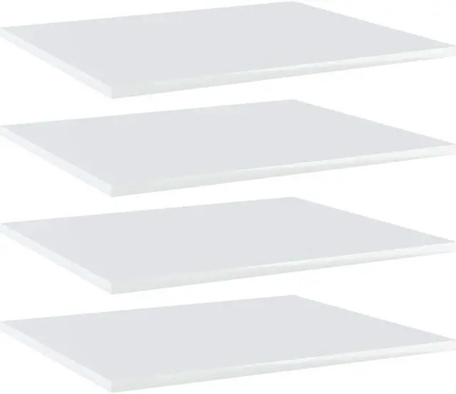 Alt view image 11 of 12 - vidaXL Bookshelf Boards Floating Shelf 4 Pcs High Gloss White Engineered Wood