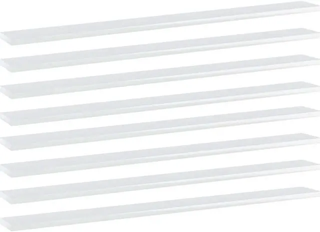 Alt view image 11 of 12 - vidaXL Bookshelf Boards Wall Shelving 8 Pcs High Gloss White Engineered Wood