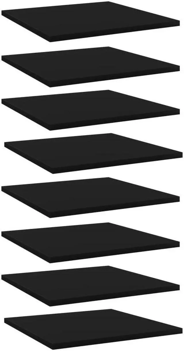 Alt view image 12 of 13 - vidaXL Floating Shelf Wall Mounted Bookshelf Board 8 Pcs Black Engineered Wood