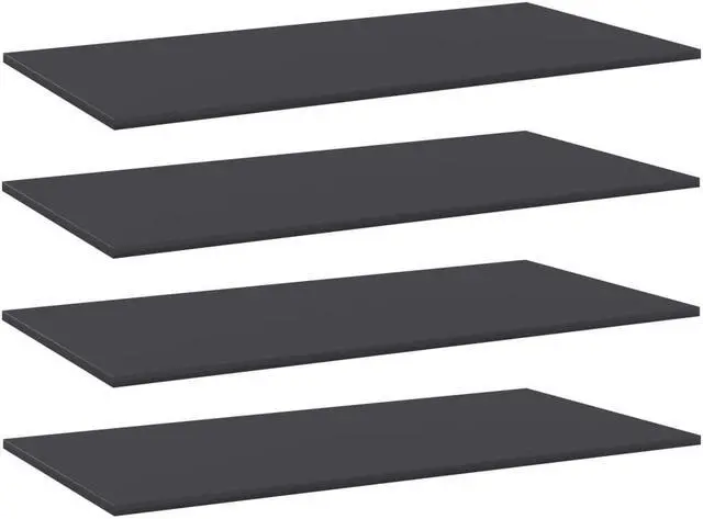 Alt view image 11 of 12 - vidaXL Floating Shelf Wall Mounted Bookshelf Board 4 Pcs Gray Engineered Wood