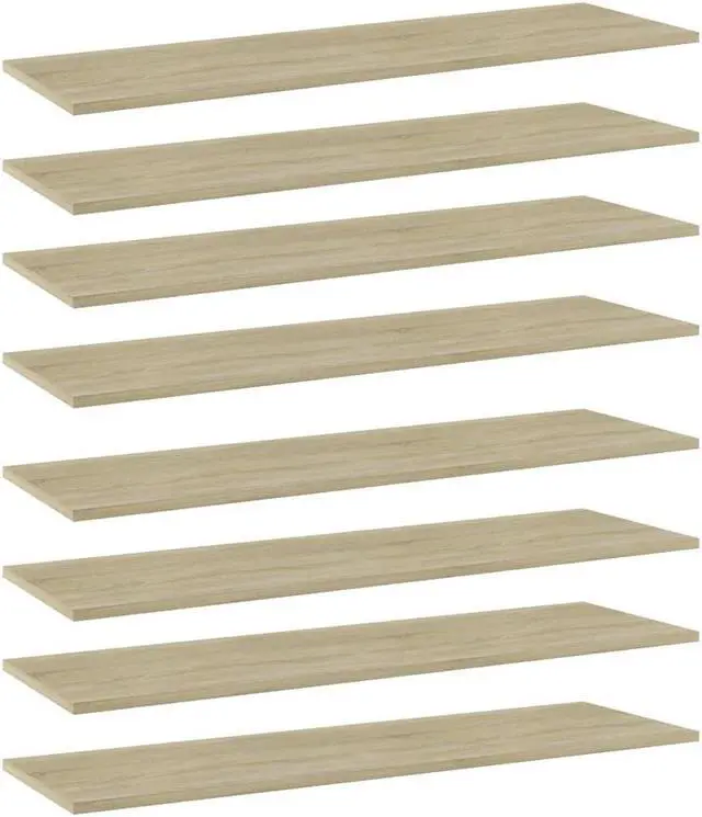 Alt view image 9 of 10 - vidaXL Floating Shelves Wall Shelving Unit 8 Pcs Sonoma Oak Engineered Wood