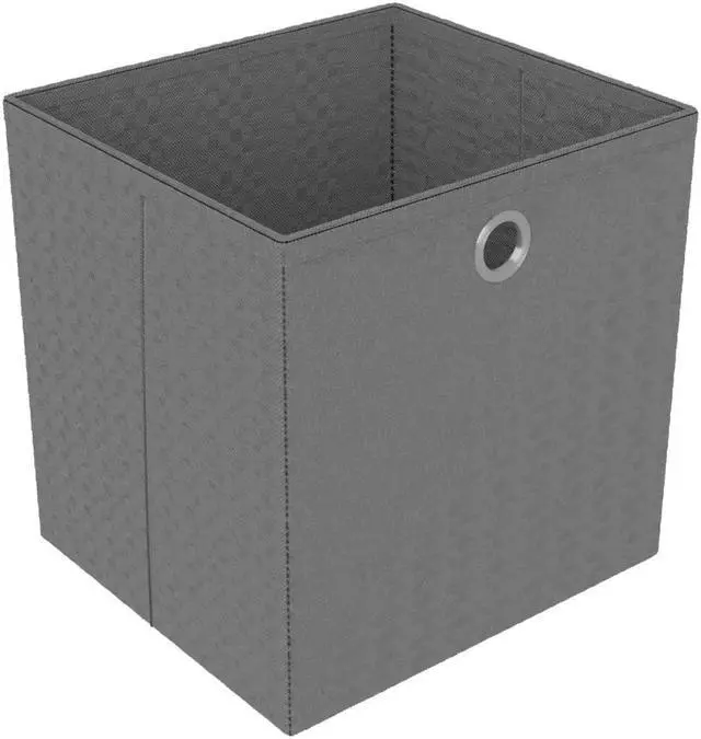 Alt view image 5 of 5 - vidaXL Display Shelf Free Standing 6-Cube Storage Shelf with Boxes Gray Fabric