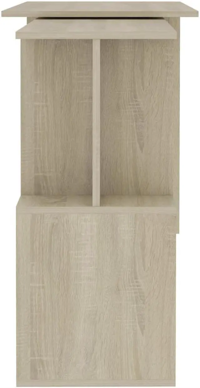 Alt view image 5 of 6 - vidaXL Corner Desk Computer Desk Home Office Desk Sonoma Oak Engineered Wood