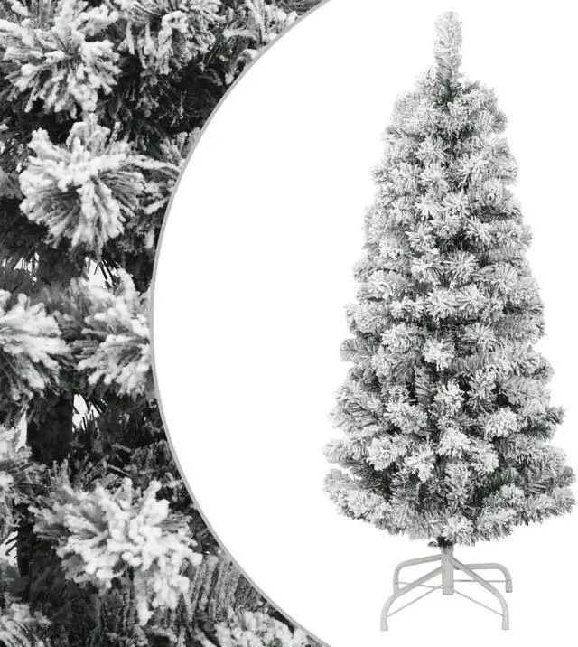 Main image of vidaXL Christmas Tree with Flocked Snow Outdoor Artificial Hinged Christmas Tree