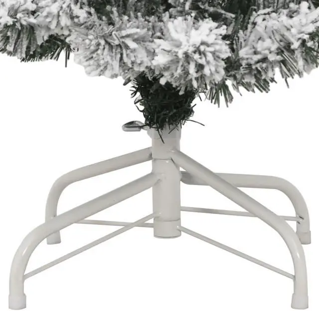 Alt view image 4 of 5 - vidaXL Christmas Tree with Flocked Snow Outdoor Artificial Hinged Christmas Tree