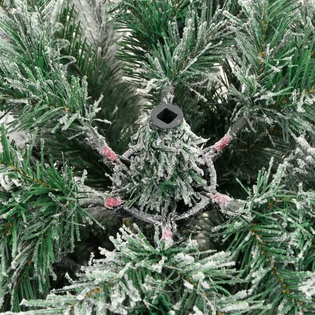 Alt view image 5 of 5 - vidaXL Christmas Tree with Flocked Snow Outdoor Artificial Hinged Christmas Tree