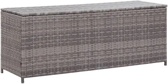 Alt view image 7 of 17 - vidaXL Outdoor Storage Box Deck Box with Lid Patio Cabinet Storage Chest Gray
