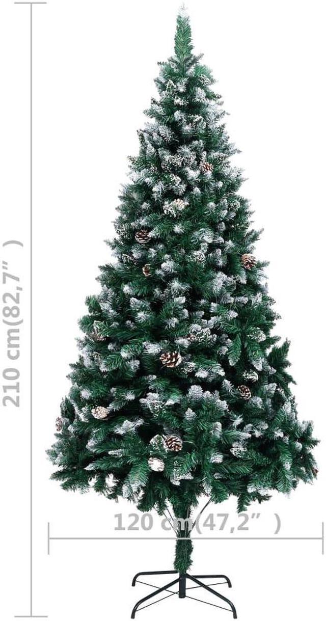 Alt view image 3 of 8 - vidaXL Christmas Tree Artificial Xmas Tree with Pine Cones and White Snow