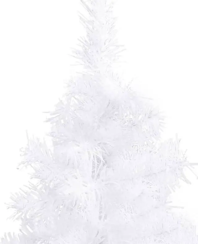 Alt view image 5 of 12 - vidaXL Christmas Tree Decoration Corner Artificial Tree with Stand White PVC