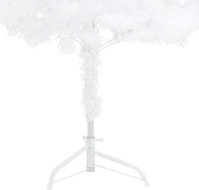 Alt view image 6 of 12 - vidaXL Christmas Tree Decoration Corner Artificial Tree with Stand White PVC