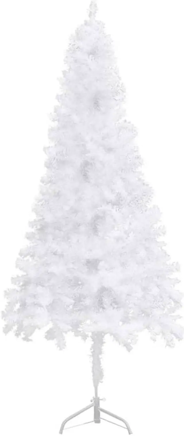 Alt view image 3 of 12 - vidaXL Christmas Tree Decoration Corner Artificial Tree with Stand White PVC