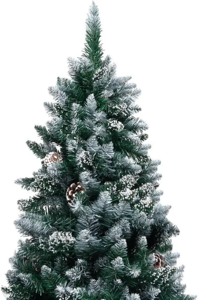 Alt view image 2 of 8 - vidaXL Christmas Tree Artificial Xmas Tree with Pine Cones and White Snow