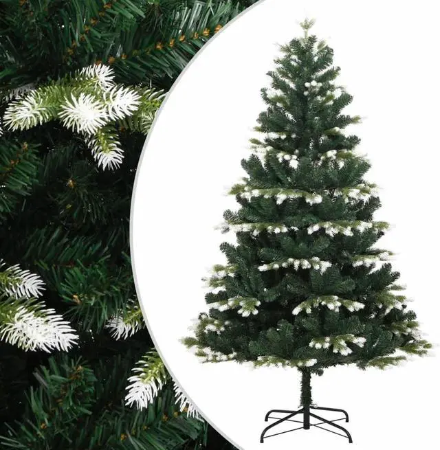 Main image of vidaXL Christmas Tree with Flocked Snow Outdoor Artificial Hinged Christmas Tree
