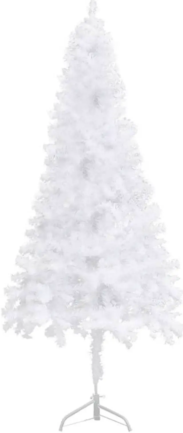 Alt view image 3 of 12 - vidaXL Christmas Tree Decoration Corner Artificial Tree with Stand White PVC