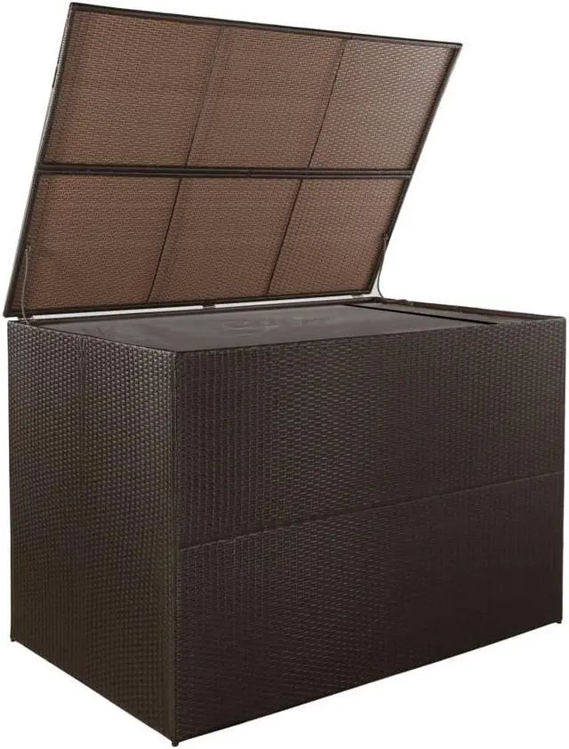 Alt view image 2 of 13 - vidaXL Outdoor Storage Box Deck Box with Lid Patio Cabinet Storage Chest Brown