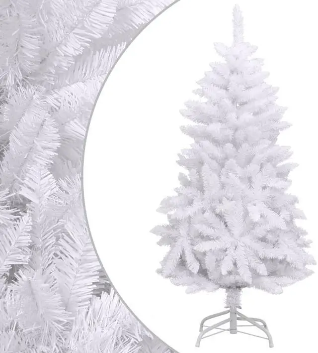 Main image of vidaXL Christmas Tree Artificial Hinged Xmas Tree Decoration with Stand White